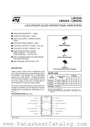 LM124APT datasheet pdf SGS Thomson Microelectronics