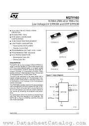 M27V160 datasheet pdf SGS Thomson Microelectronics