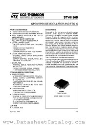 STV0196B datasheet pdf SGS Thomson Microelectronics