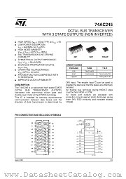74AC245B datasheet pdf SGS Thomson Microelectronics