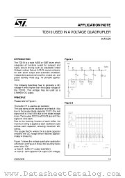 AN854 datasheet pdf SGS Thomson Microelectronics