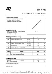 BYT-01-400 datasheet pdf SGS Thomson Microelectronics