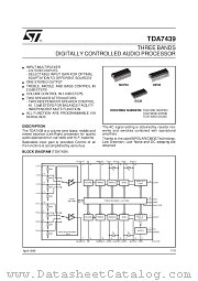 TDA7439D datasheet pdf SGS Thomson Microelectronics