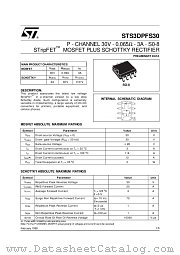 STS3DPFS30 datasheet pdf SGS Thomson Microelectronics