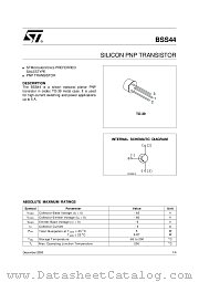 BSS44 datasheet pdf SGS Thomson Microelectronics