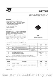 SMLVT3V3 datasheet pdf SGS Thomson Microelectronics