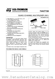 74ACT158 datasheet pdf SGS Thomson Microelectronics