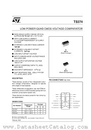 TS374 datasheet pdf SGS Thomson Microelectronics
