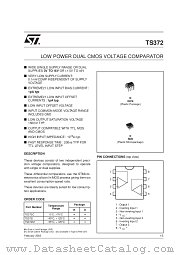 TS372CN datasheet pdf SGS Thomson Microelectronics