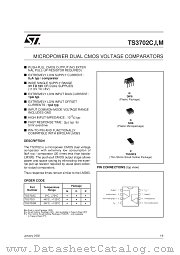 TS3702CDT datasheet pdf SGS Thomson Microelectronics