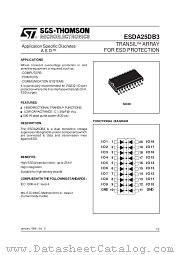 ESDA25DB3 datasheet pdf SGS Thomson Microelectronics