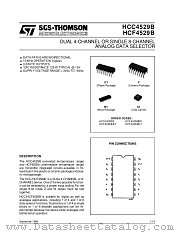 HCC4529B datasheet pdf SGS Thomson Microelectronics