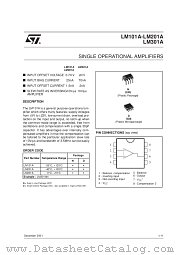 LM101AD datasheet pdf SGS Thomson Microelectronics
