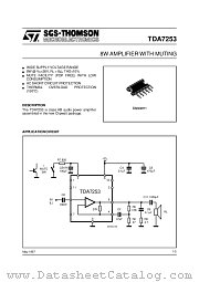 TDA7253 datasheet pdf SGS Thomson Microelectronics