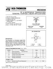MSC82040 datasheet pdf SGS Thomson Microelectronics