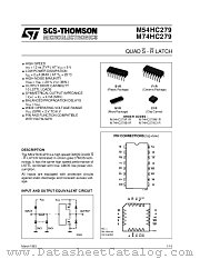 M74HC279 datasheet pdf SGS Thomson Microelectronics