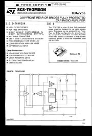 TDA7255 datasheet pdf SGS Thomson Microelectronics