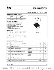 STPS660CB datasheet pdf SGS Thomson Microelectronics