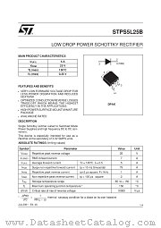 STPS5L25B datasheet pdf SGS Thomson Microelectronics