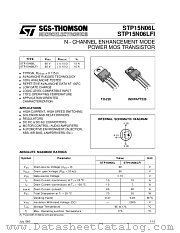 STP15N06L datasheet pdf SGS Thomson Microelectronics