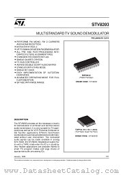 STV8203 datasheet pdf SGS Thomson Microelectronics