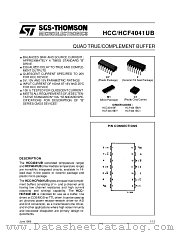 HCF4041UB datasheet pdf SGS Thomson Microelectronics