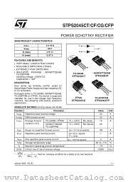 STPS2045CF datasheet pdf SGS Thomson Microelectronics
