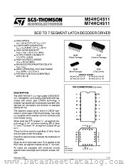 M54HC4511 datasheet pdf SGS Thomson Microelectronics