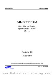 K4S640832D datasheet pdf Samsung Electronic