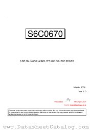 S6C0670 datasheet pdf Samsung Electronic