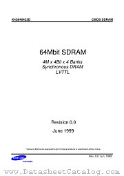 K4S640432D datasheet pdf Samsung Electronic