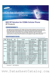 RF PRODUCTS datasheet pdf Samsung Electronic