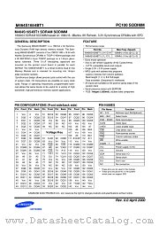 M464S1654BT1 datasheet pdf Samsung Electronic