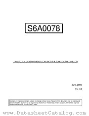 S6A0078 datasheet pdf Samsung Electronic