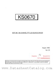 KS0670 datasheet pdf Samsung Electronic