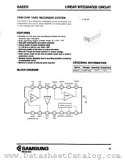 KA2213 datasheet pdf Samsung Electronic