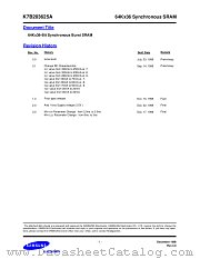 K7B203625A datasheet pdf Samsung Electronic