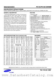 M464S6453DKS datasheet pdf Samsung Electronic