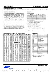 M463S1654DT1 datasheet pdf Samsung Electronic
