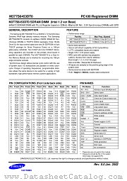 M377S6453DT0 datasheet pdf Samsung Electronic