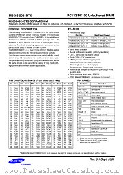 M366S0924DTS datasheet pdf Samsung Electronic