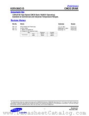 K6R1008C1D datasheet pdf Samsung Electronic