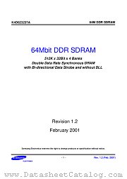 K4D623237 datasheet pdf Samsung Electronic