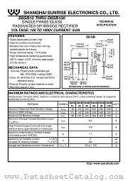 D8SB60 datasheet pdf Shanghai Sunrise Electronics