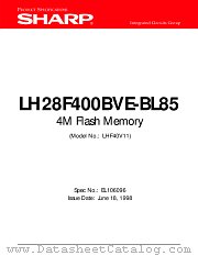 LH28F400BVE-BL85 datasheet pdf SHARP