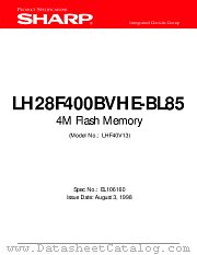LH28F400BVHE-BL85 datasheet pdf SHARP