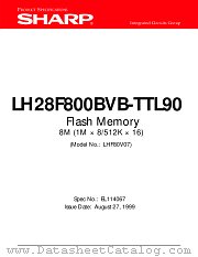 LH28F800BVB-TTL90 datasheet pdf SHARP