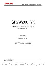 GP2W2001YK datasheet pdf SHARP