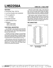 LH52258A datasheet pdf SHARP