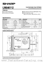 LM64K112 datasheet pdf SHARP